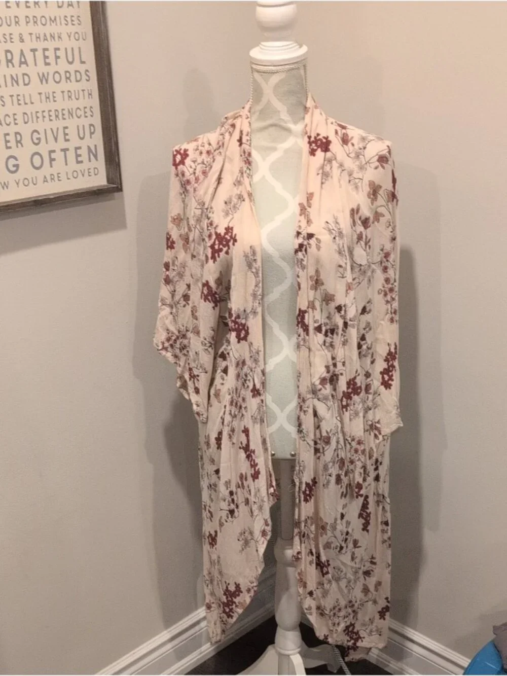 Patrons of Peace Bohemian open Floral cardigan